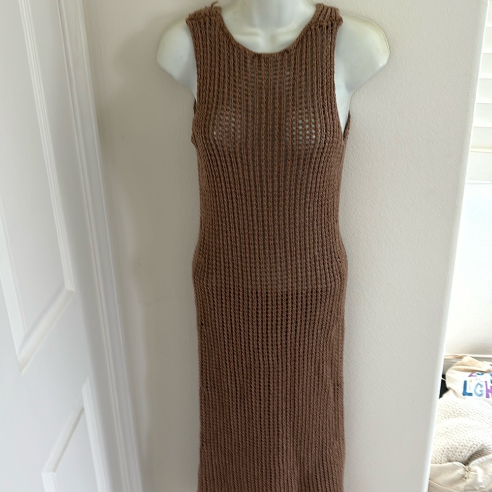 One grey day crochet dress
